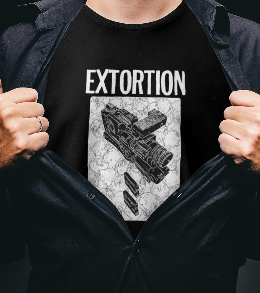 Extortion Band Video Camera Hardcore Punk T-Shirt