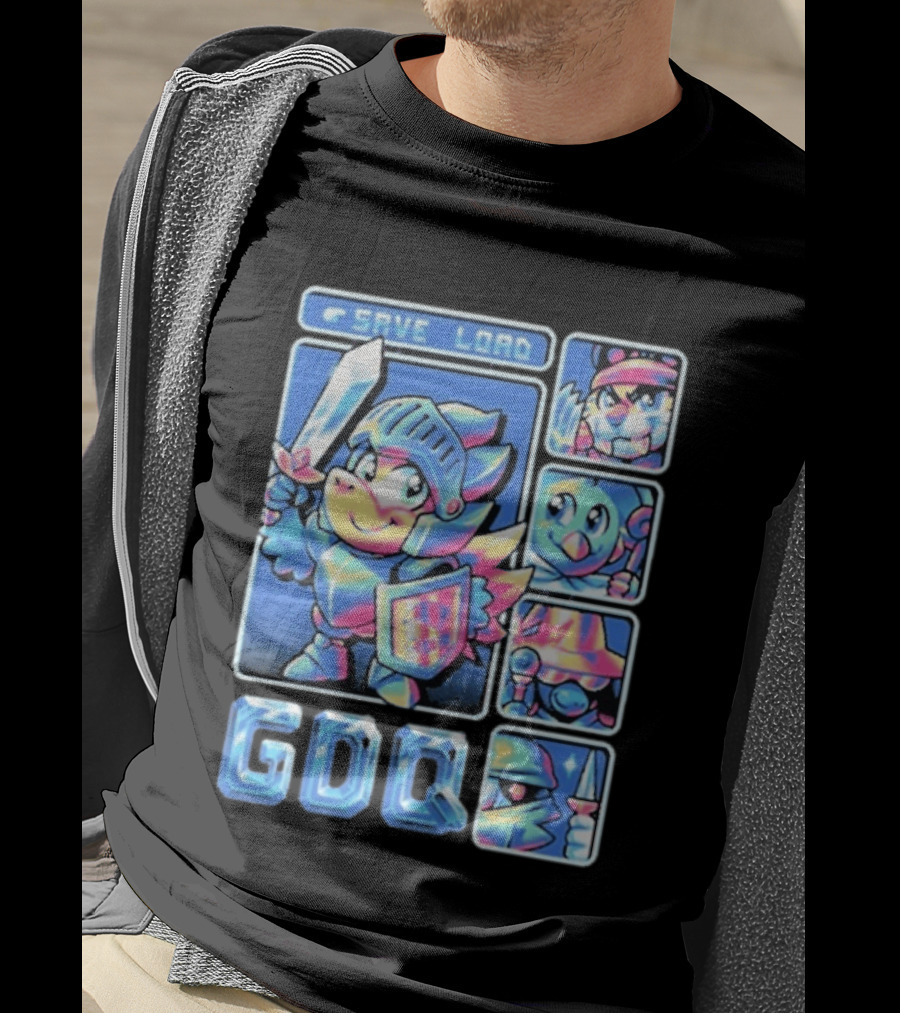 Fangamer GDQ Quick Quest Save Load Knight Adventure Characters T-Shirt