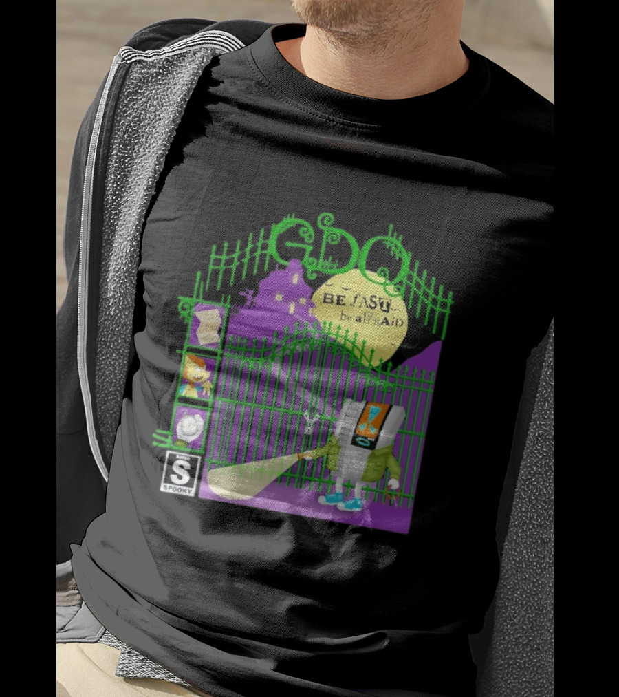 Gdq Be Fast Be Afraid Spooky Retro Robot Gaming T-Shirt