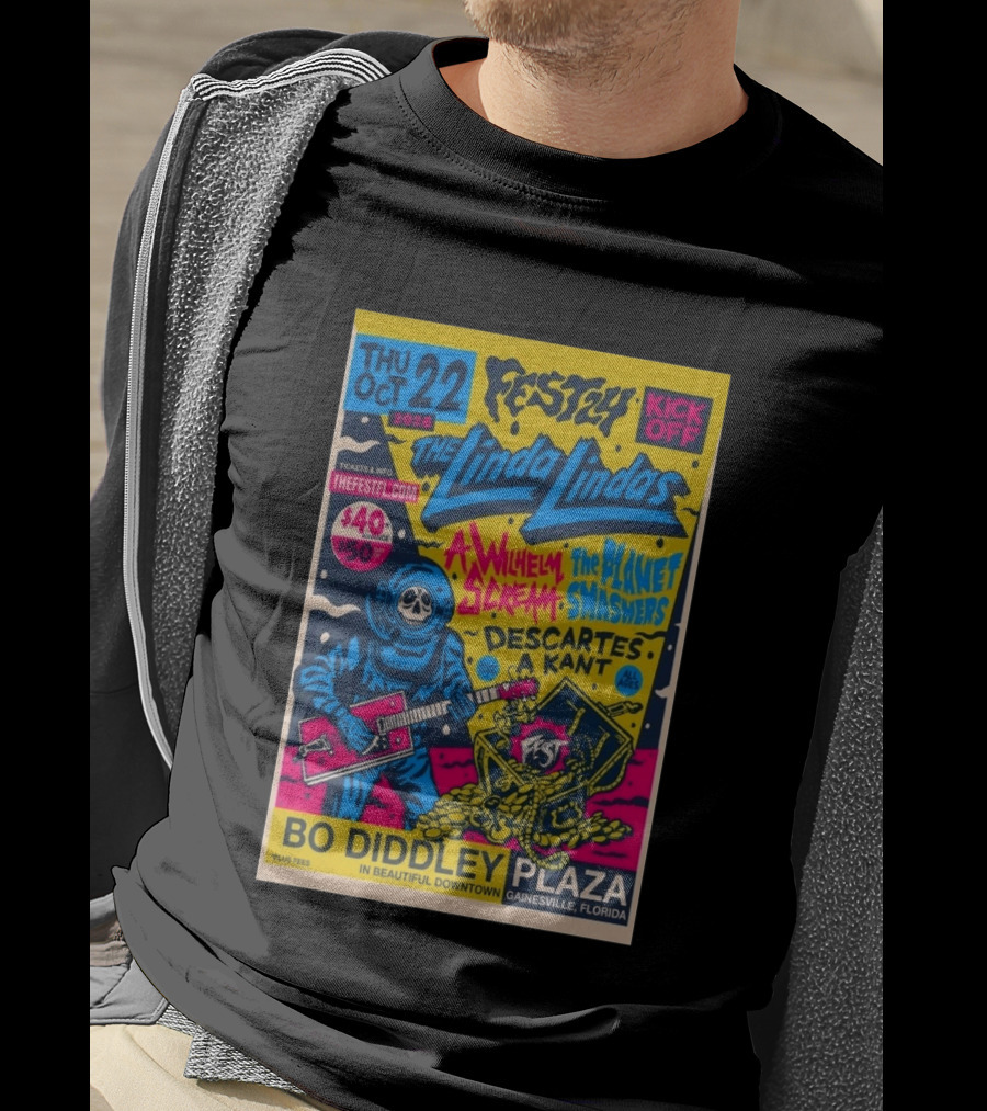 FEST 24 Kick Off 2026 The Linda Lindas Bo Diddley Plaza Gainesville Florida T-Shirt