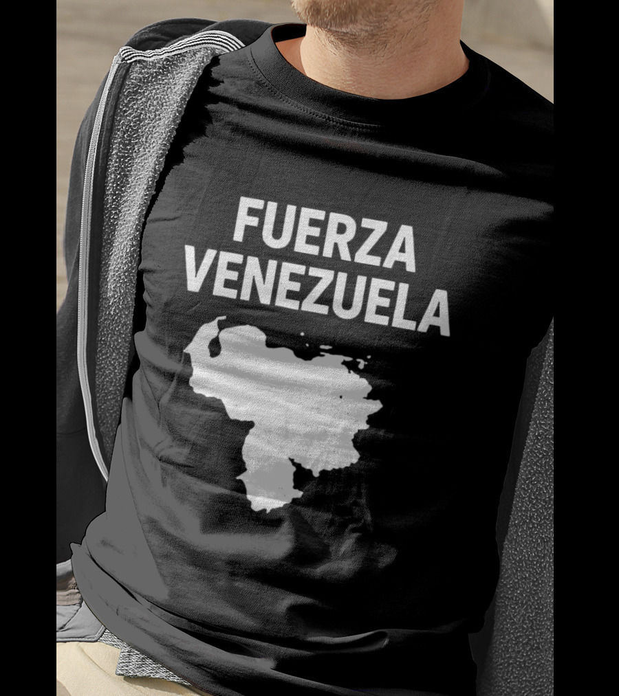 Fuerza Venezuela Map Silhouette Strength Message T-Shirt
