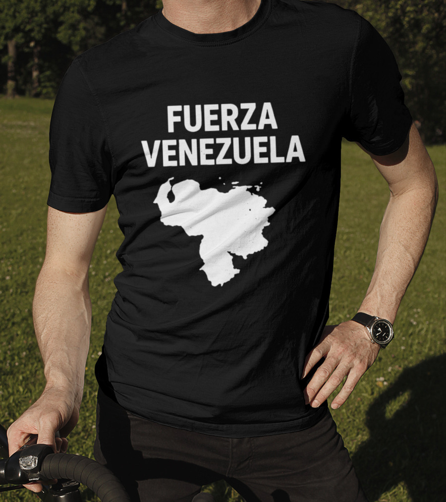 Fuerza Venezuela Map Silhouette Strength Message T-Shirt