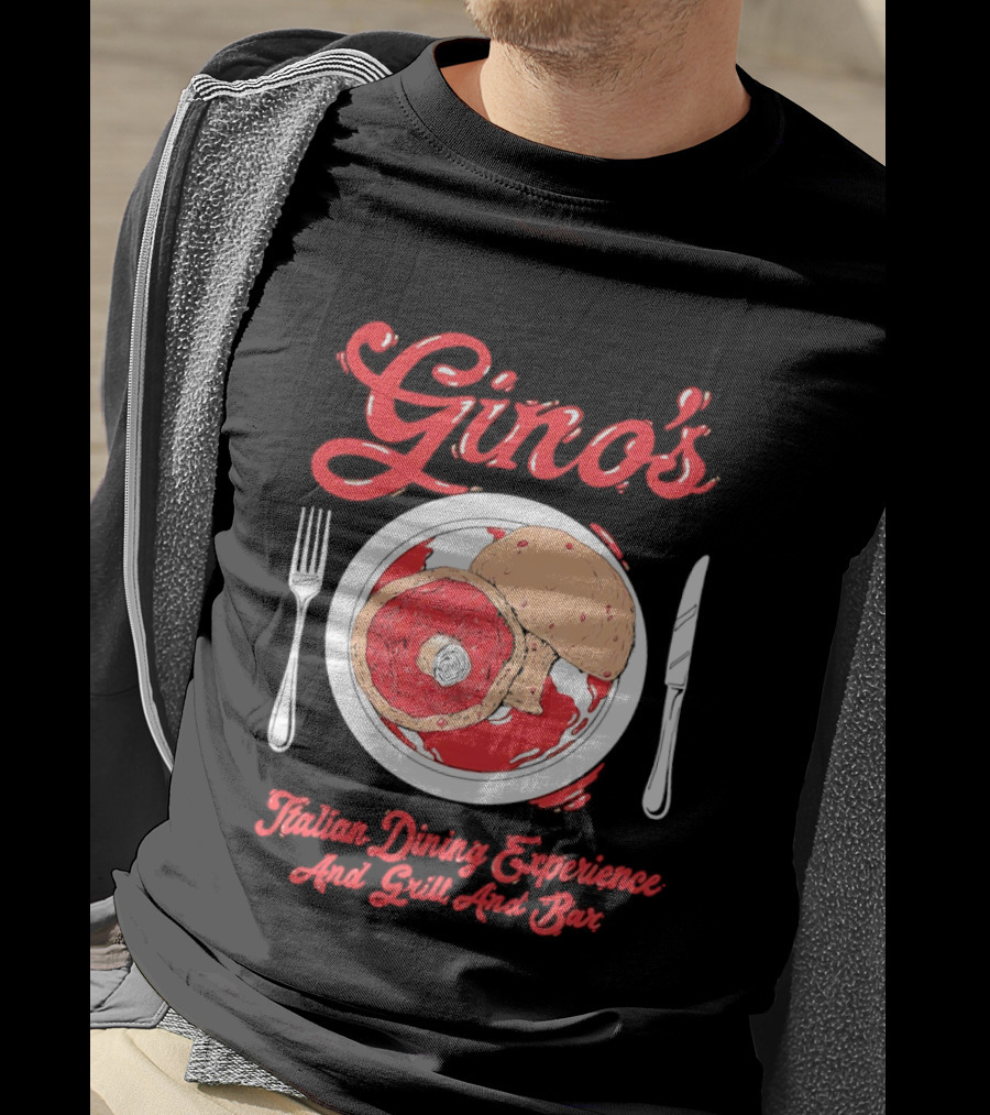 Gino's Italian Dining Experience And Grill And Bar Food Plate T-Shirt