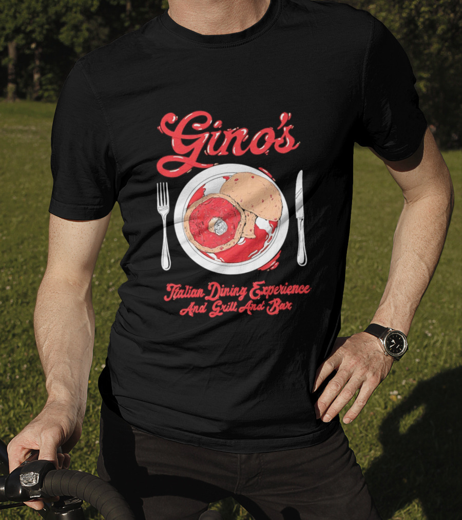 Gino's Italian Dining Experience And Grill And Bar Food Plate T-Shirt