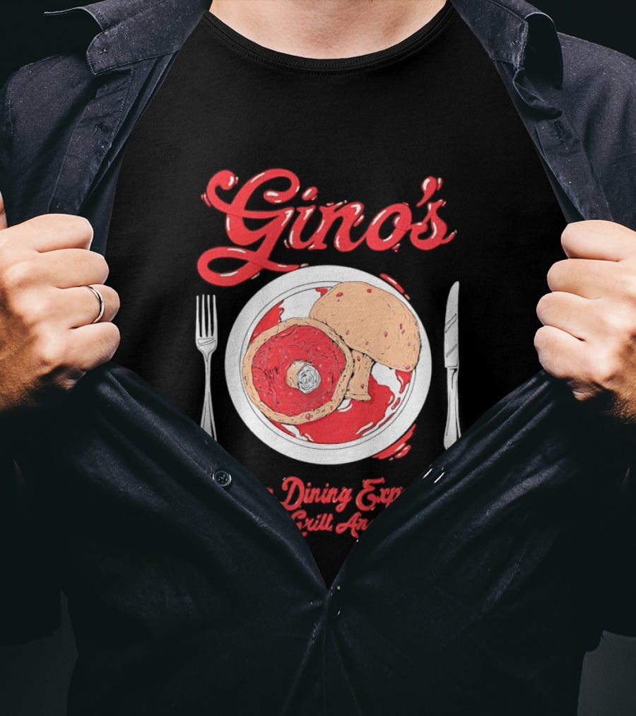 Gino's Italian Dining Experience And Grill And Bar Food Plate T-Shirt