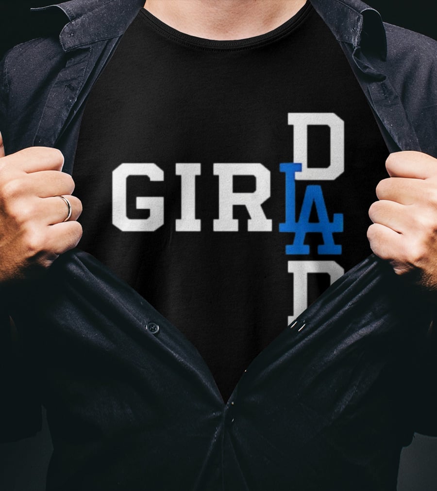Los Angeles Dodgers MLB Girl Dad Baseball T-Shirt