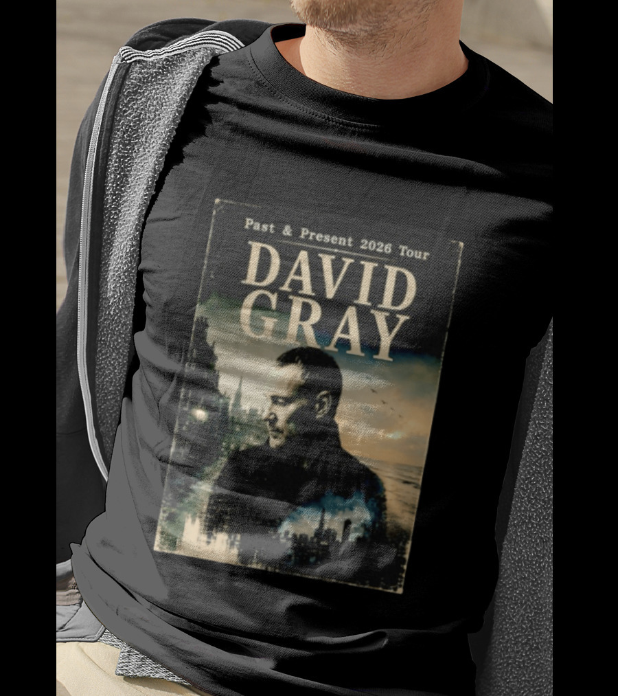 David Gray Past And Present 2026 Tour Cityscape T-Shirt