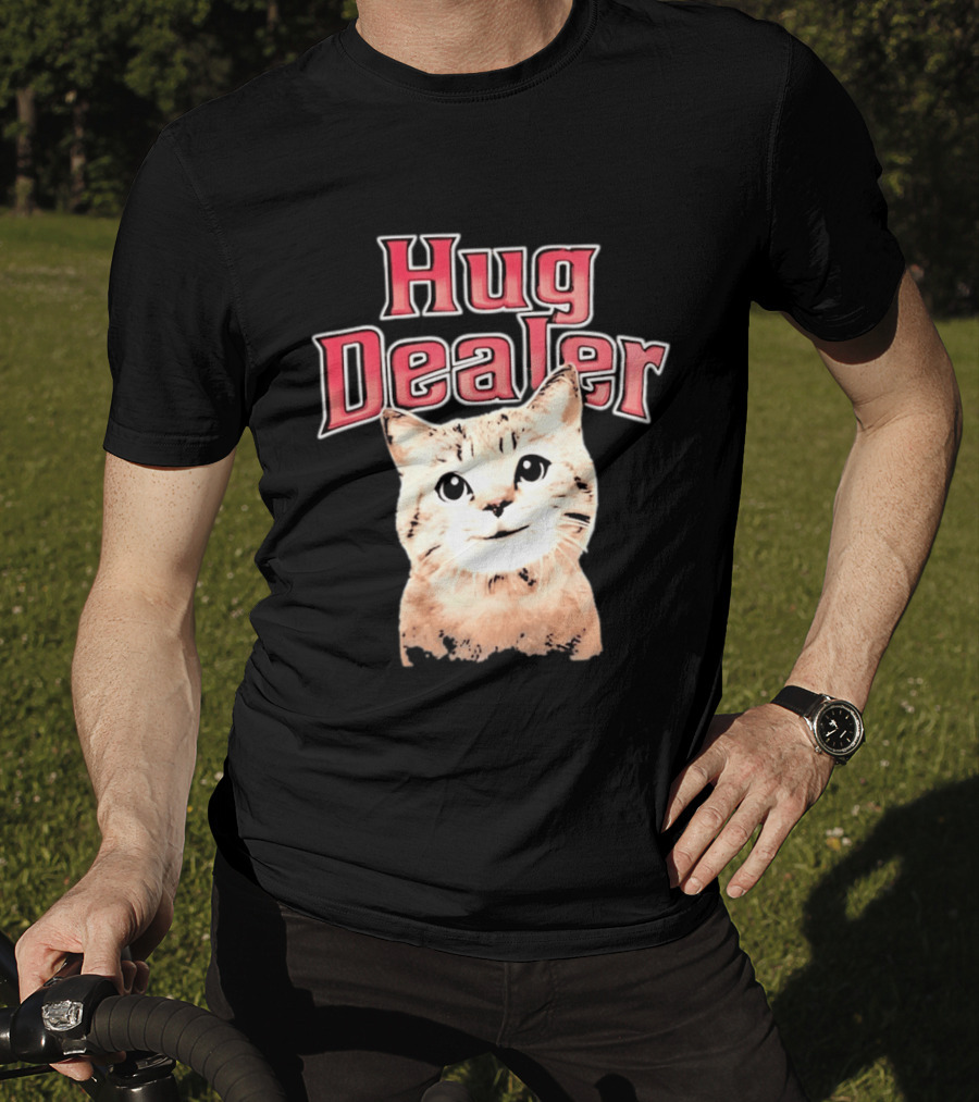 Hug Dealer Cute Tabby Cat Humor T-Shirt