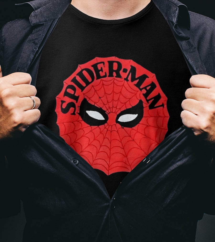 Spider Man Mask Marvel Comics Web T-Shirt