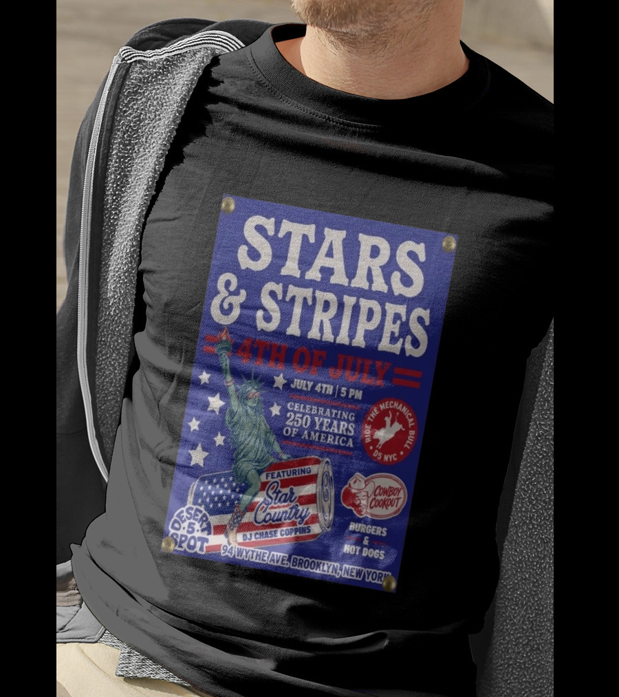Stars & Stripes 4th Of July Celebration 250 Years Of America Brooklyn Event 2026 T-Shirt