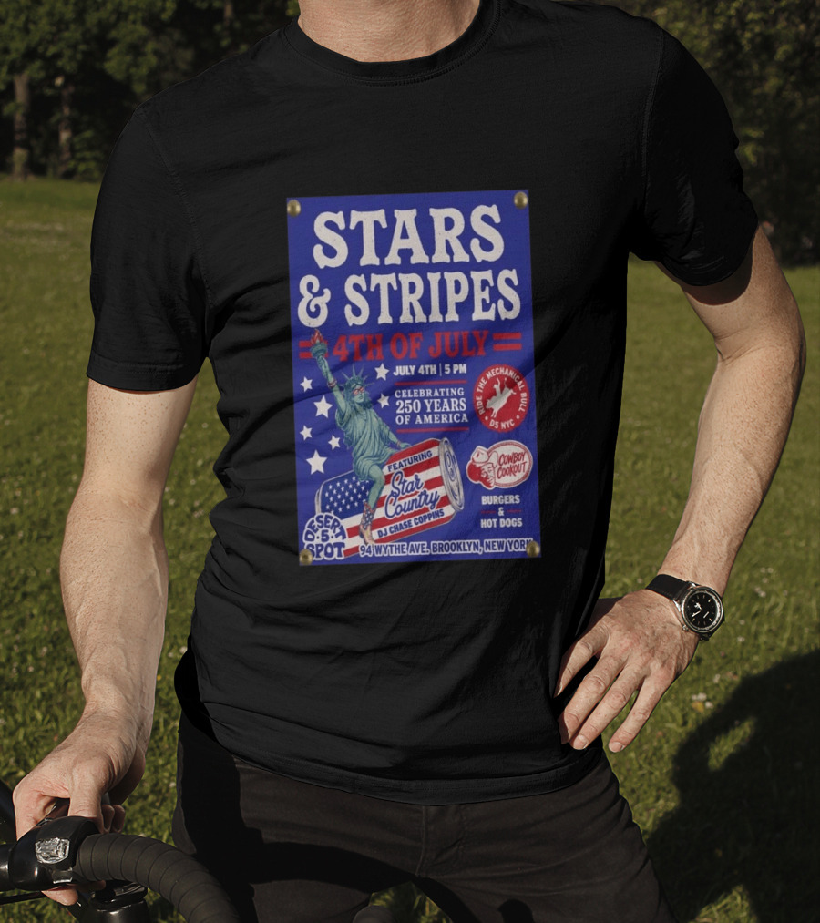 Stars & Stripes 4th Of July Celebration 250 Years Of America Brooklyn Event 2026 T-Shirt