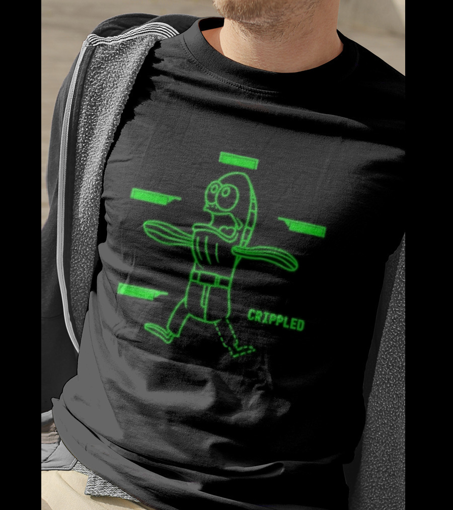 My Leg Crippled Meme Neon Green T-Shirt