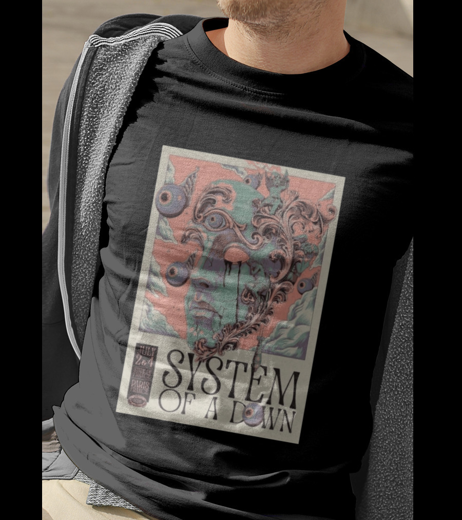 System Of A Down July 2 4 2026 Stade De France Paris Surreal T-Shirt