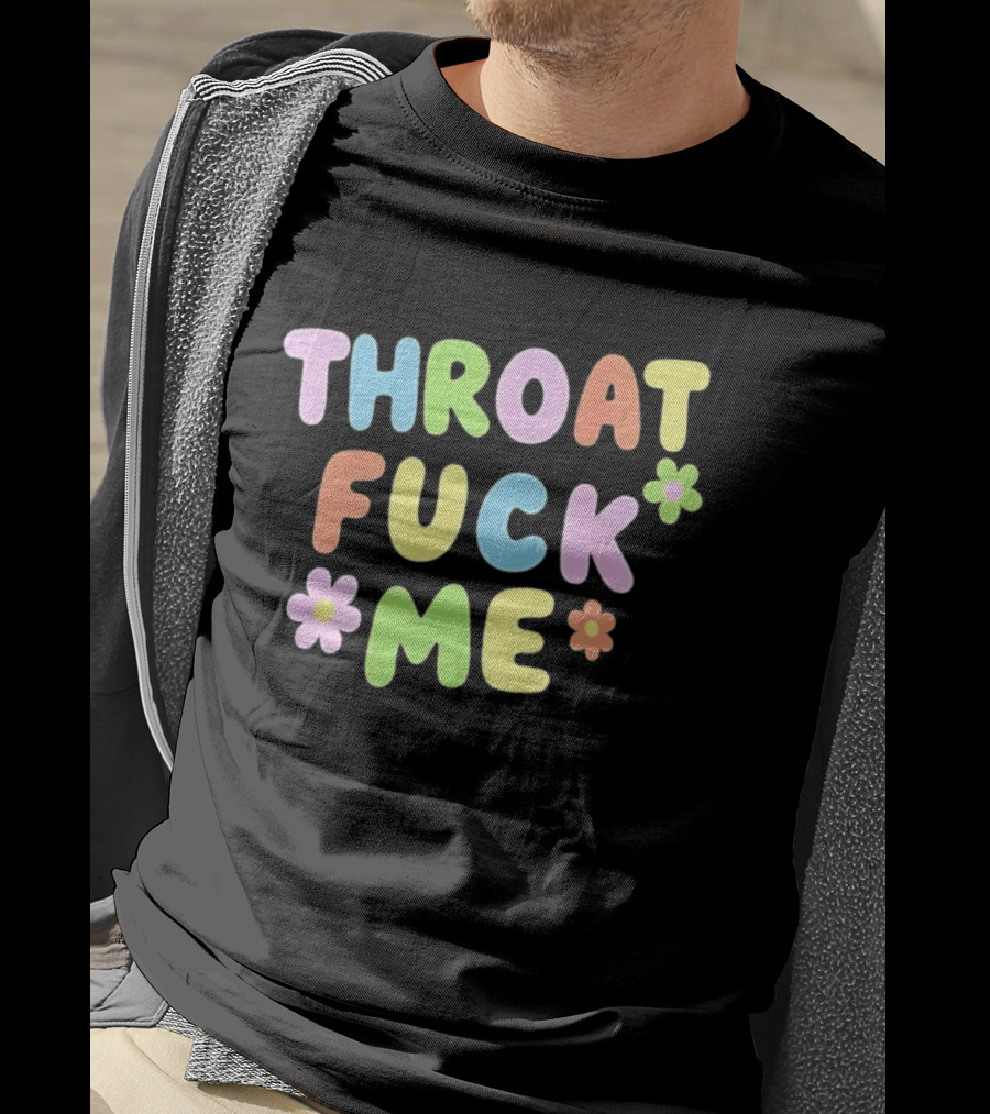 Throat Fuck Me Pastel Y2K Colorful Floral T-Shirt