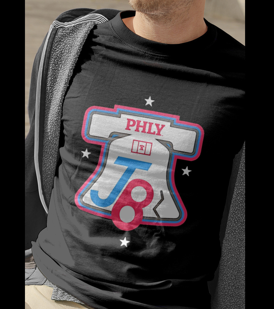 PHLY J8 Liberty Bell Stars Philadelphia Phillies T-Shirt