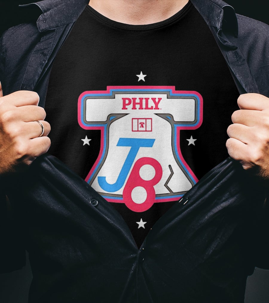 PHLY J8 Liberty Bell Stars Philadelphia Phillies T-Shirt