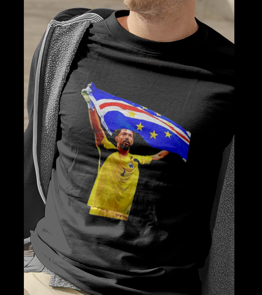 Vozinha Cape Verde Football Team Flag Celebration T-Shirt