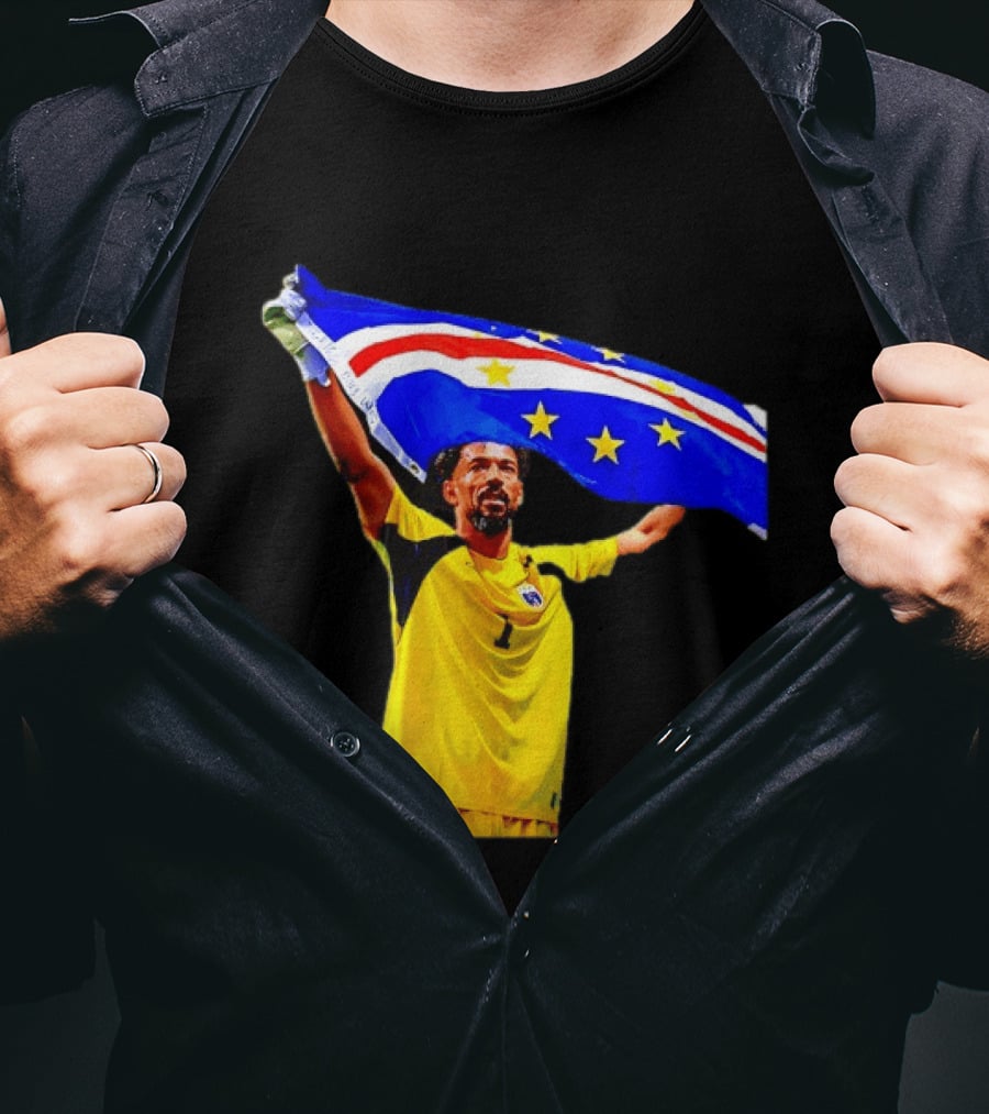 Vozinha Cape Verde Football Team Flag Celebration T-Shirt