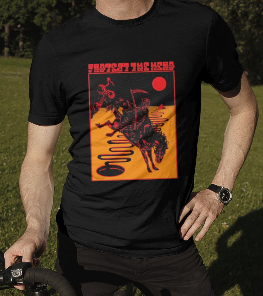 Protest The Hero Grim Reaper Horse Pyramid Red Moon Desert Path T-Shirt