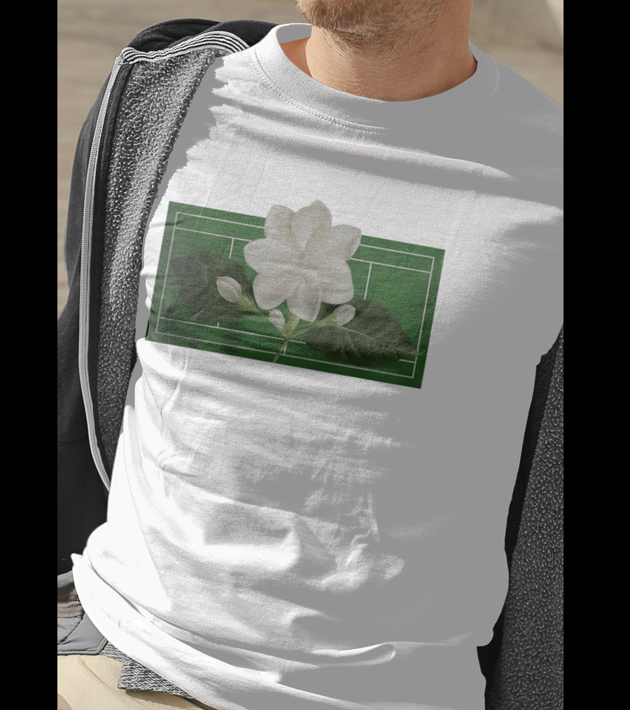 Alexandra Alex Eala Tennis Court Gardenia Floral T-Shirt