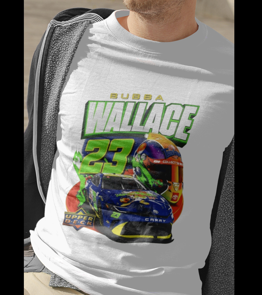 Bubba Wallace 23 Collect The Best Upper D.E.C.K Racing Helmet And Camry T-Shirt