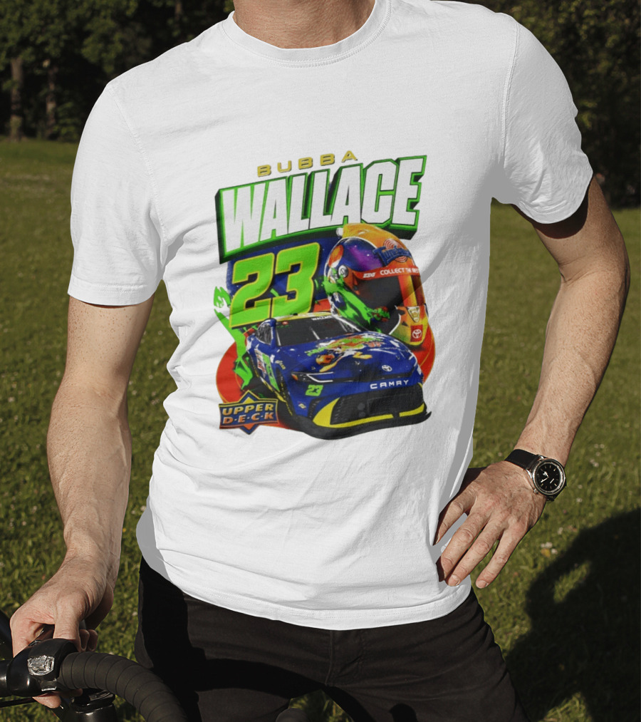Bubba Wallace 23 Collect The Best Upper D.E.C.K Racing Helmet And Camry T-Shirt
