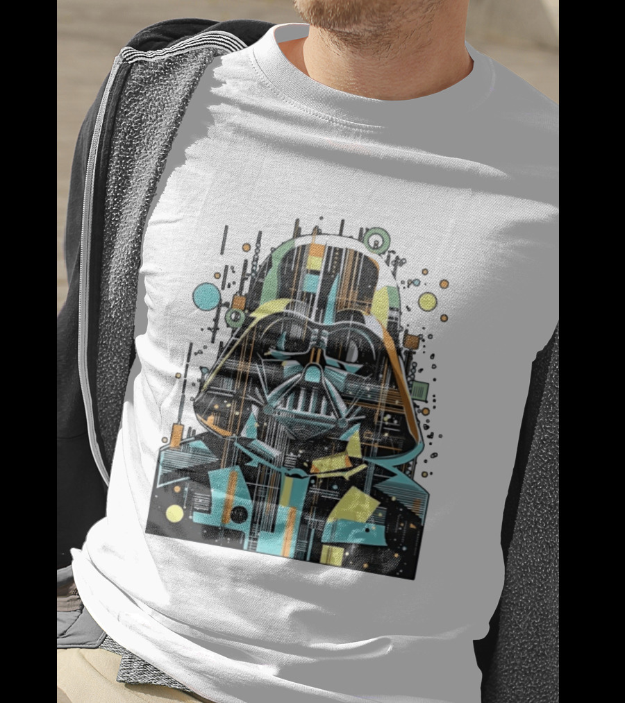 Darth Vader Geometric Circuit Abstract Tech T-Shirt