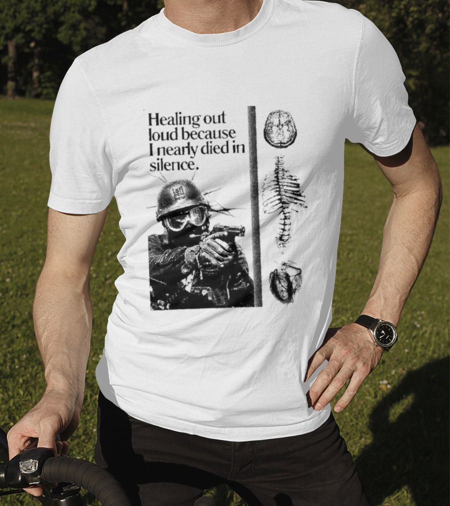 Healing Out Loud Soldier Brain Anatomy Urban Silence T-Shirt