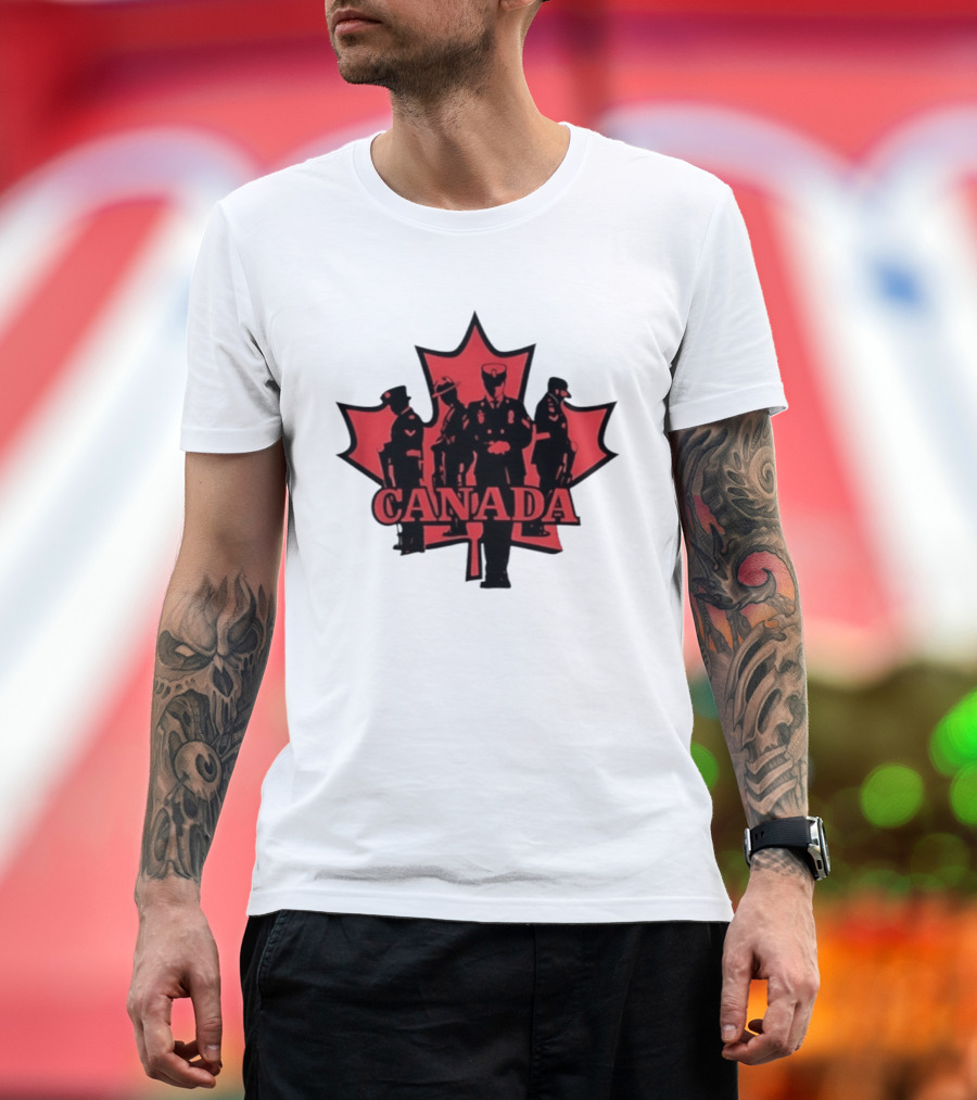 Canada Maple Leaf Uniformed Figures T-Shirt