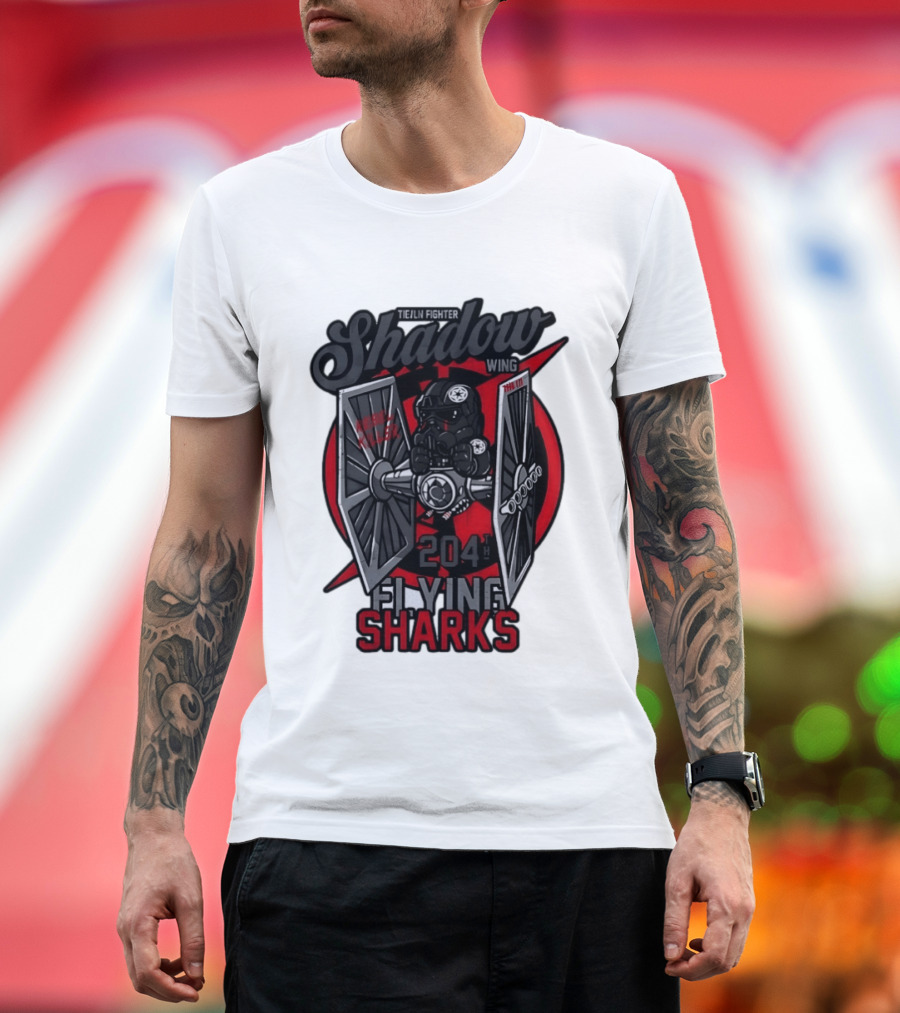 TIE Fighter Pilot Shadow Wing 204th Flying Sharks Rebel Killer Star Wars T-Shirt