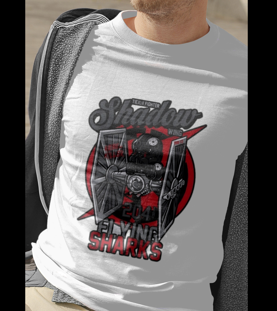 TIE Fighter Pilot Shadow Wing 204th Flying Sharks Rebel Killer Star Wars T-Shirt