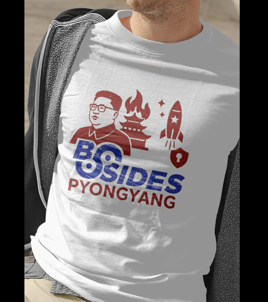 Kim Jong Un BSides Pyongyang Rocket Security Pagoda Shield Star T-Shirt