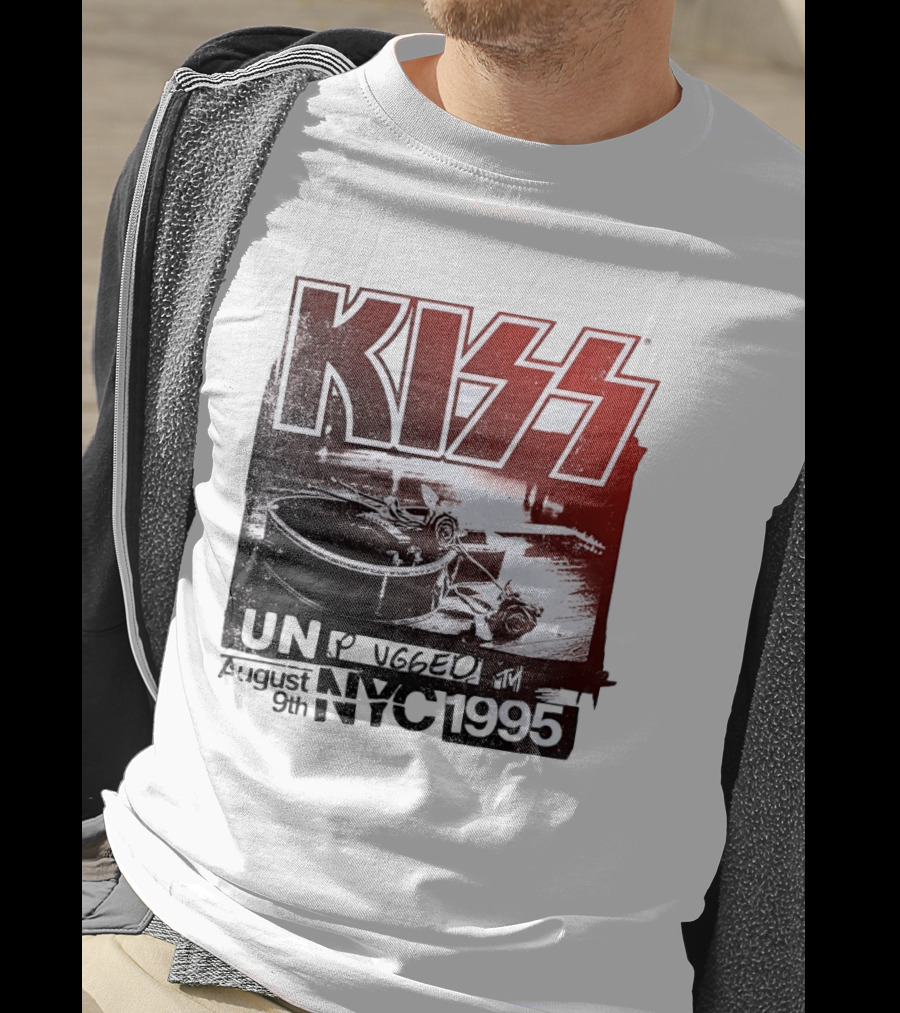 KISS Unplugged MTV August 9th 1995 NYC Guitar Roses T-Shirt