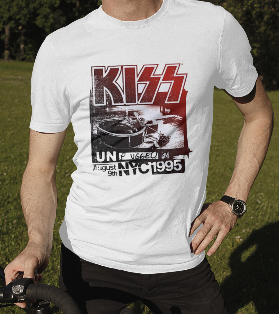 KISS Unplugged MTV August 9th 1995 NYC Guitar Roses T-Shirt