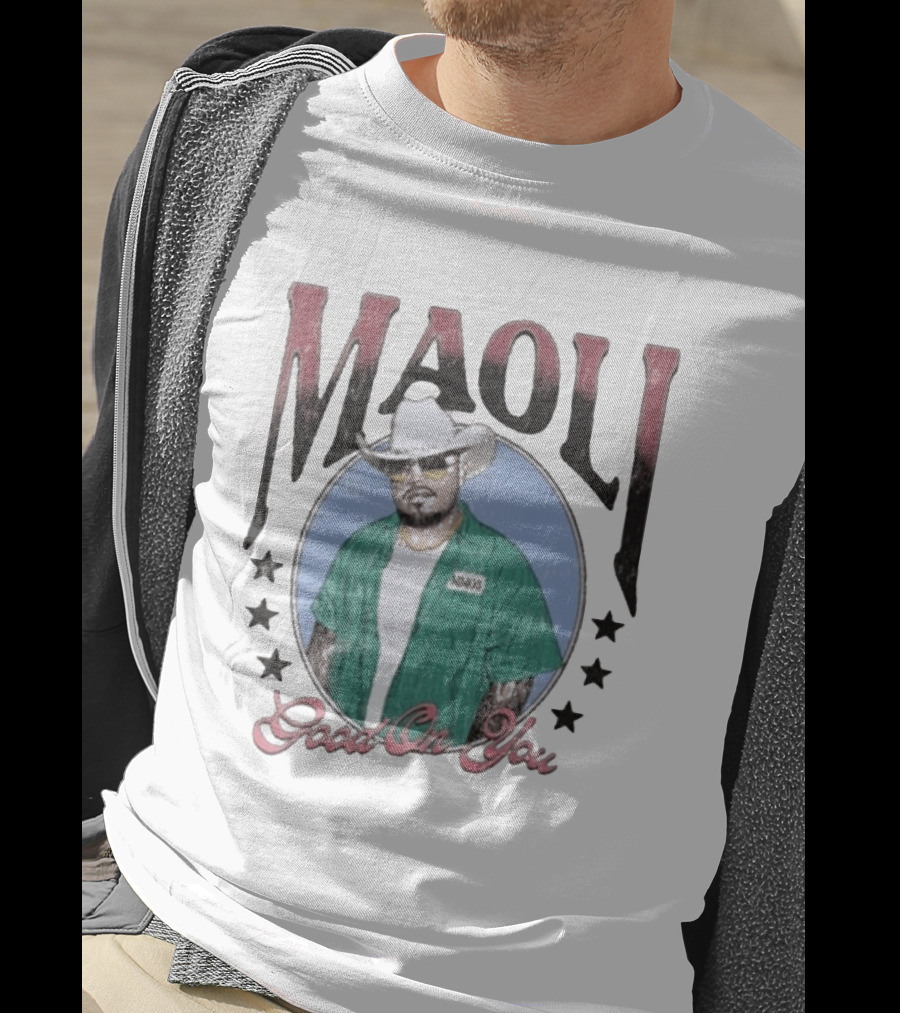 Maoli Good On You Cowboy Hat And Green Jacket Stars T-Shirt
