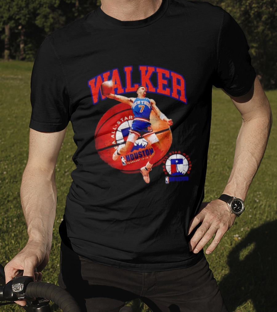 Walker New York Knicks 2006 NBA All Star Houston Weekend February 7 Basketball Jump T-Shirt