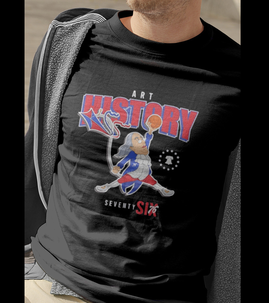 Ben Frankjumpman Art History Seventy Sixers T-Shirt