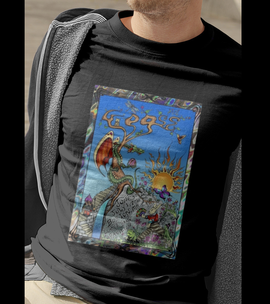 GOOSE June 30 July 1 2026 Boston MA Leader Bank Pavilion Tour Dragon And Sunburst T-Shirt