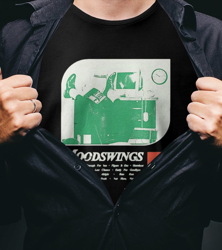 MOODSWINGS Graham 2023 Man Resting Legs On Desk Computer T-Shirt