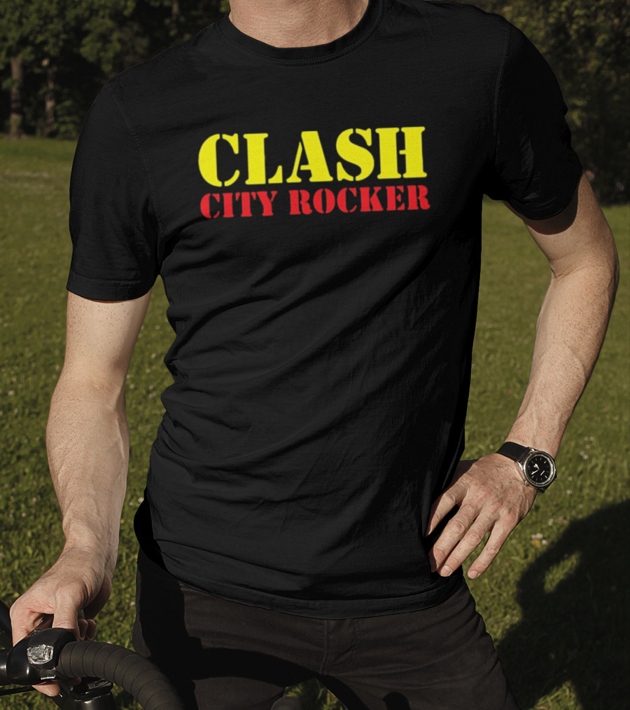 CLASH CITY ROCKER Vibrant Yellow And Red T-Shirt