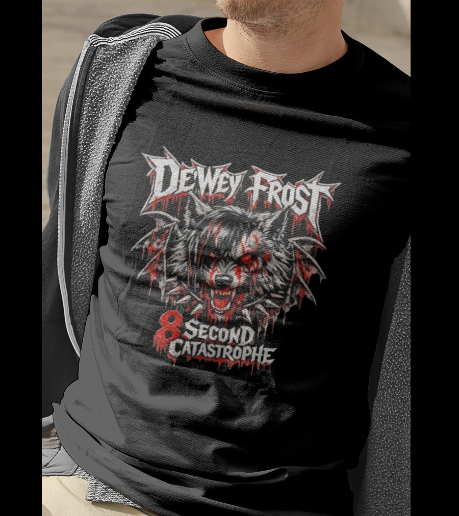 Dewey Frost 8 Second Catastrophe Heavy Metal Wolf T-Shirt
