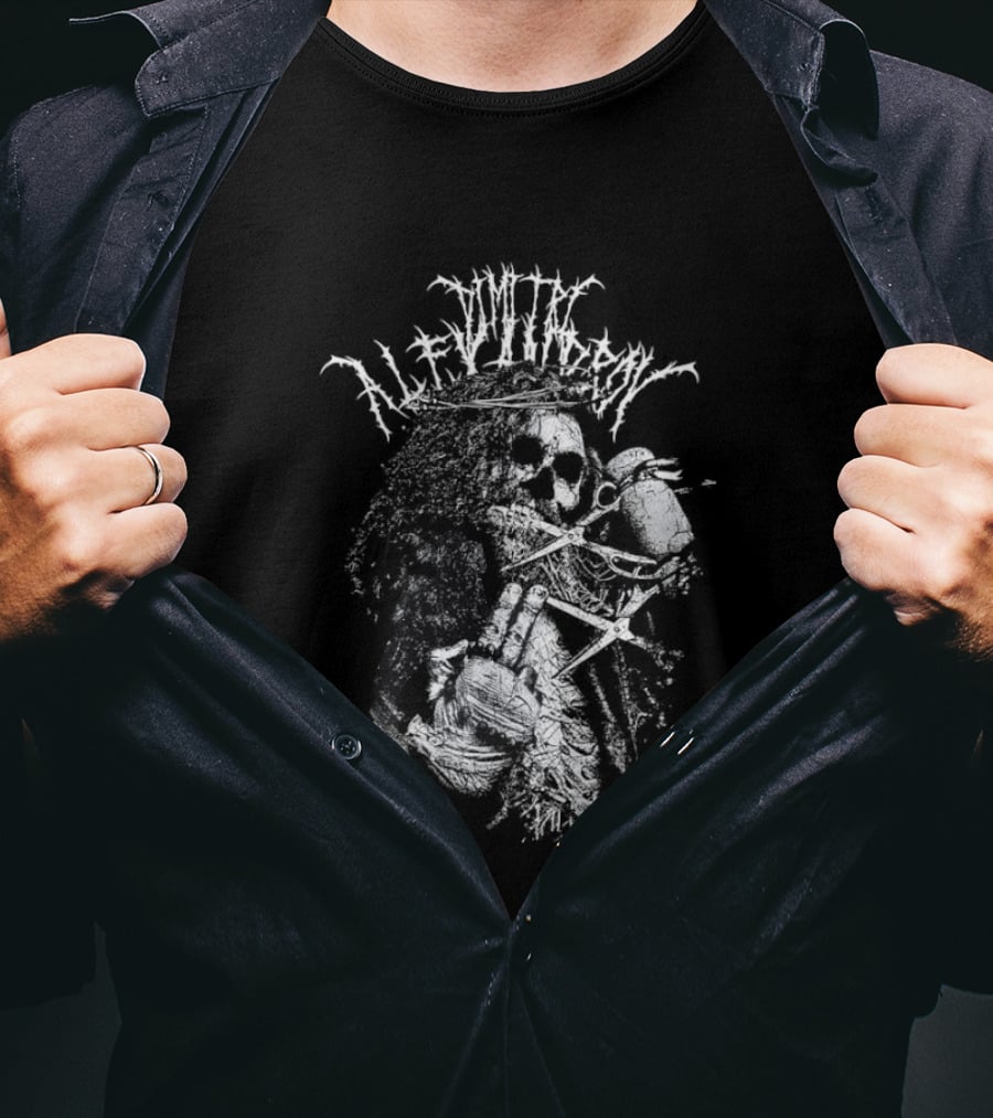 Dimitri Alejandro Skeleton Jesus Hand Drawn T-Shirt