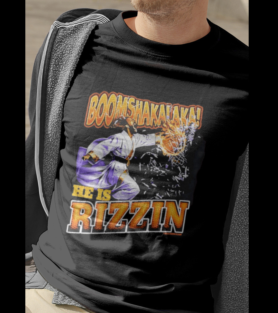 Boomshakalaka He Is Rizzin Jesus Easter Basketball Dunk T-Shirt