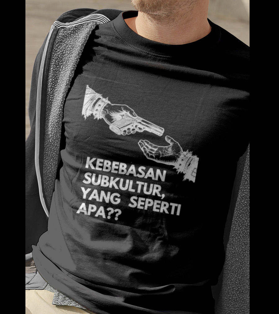Kebebasan Subkultur Yang Seperti Apa Pertanyaan Tanda Gambar Tangan T-Shirt