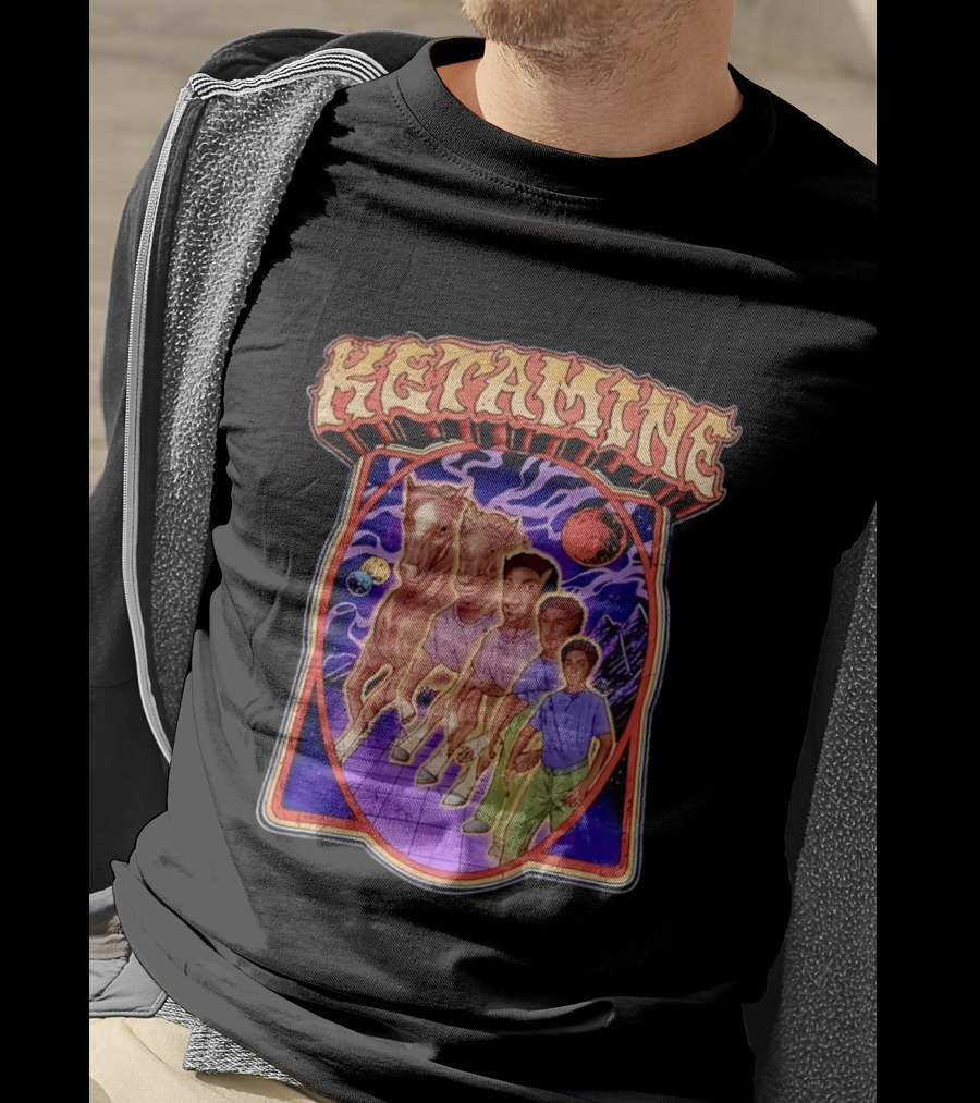 Ketamine Horse Morph Psychedelic Surreal Transformation T-Shirt