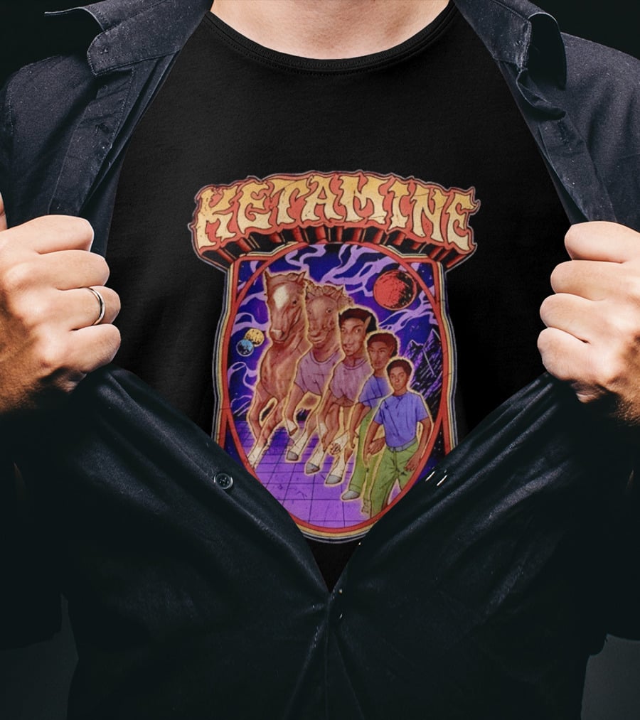 Ketamine Horse Morph Psychedelic Surreal Transformation T-Shirt