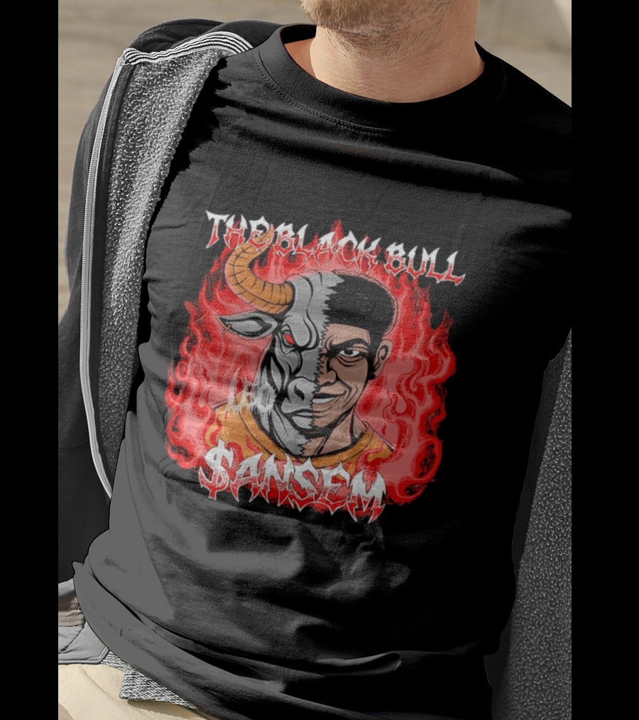 Leo Sansem The Black Bull Flaming Duality T-Shirt