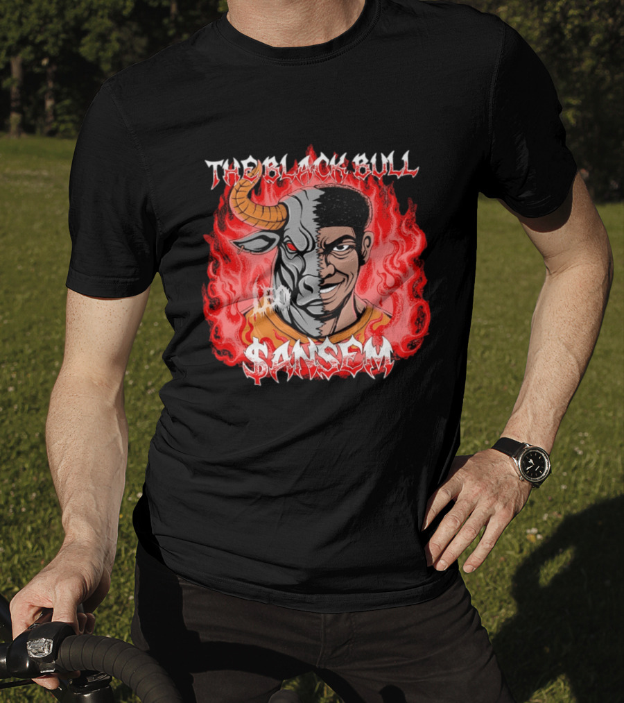 Leo Sansem The Black Bull Flaming Duality T-Shirt