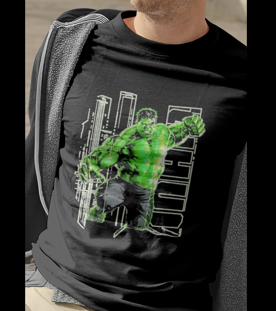 Marvel Hulk Glow Gamma Smash Action T-Shirt