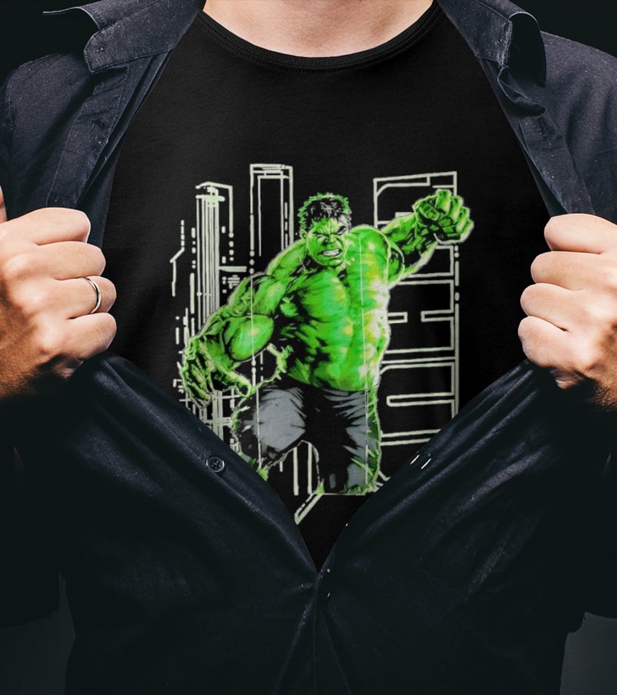 Marvel Hulk Glow Gamma Smash Action T-Shirt